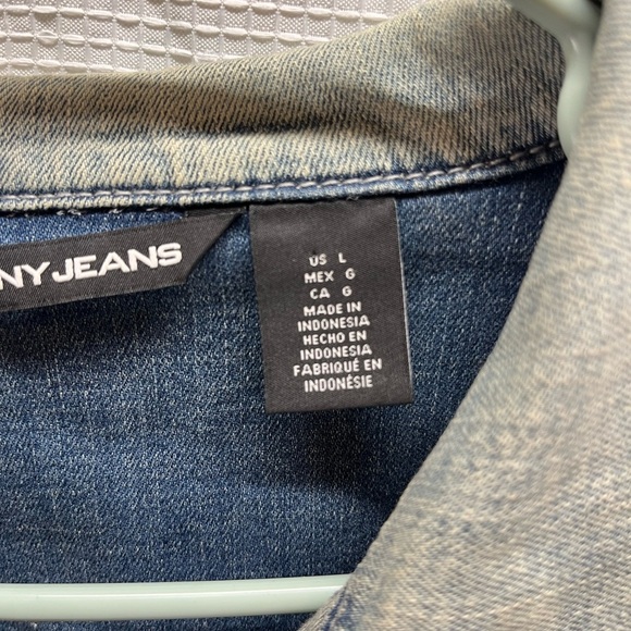 DKNY Jeans Women’s Denim Jacket Sz L - Picture 4 of 11